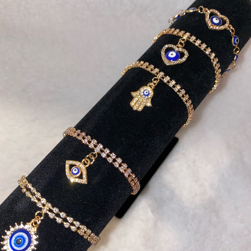Bracelet Turkish eye gold tone